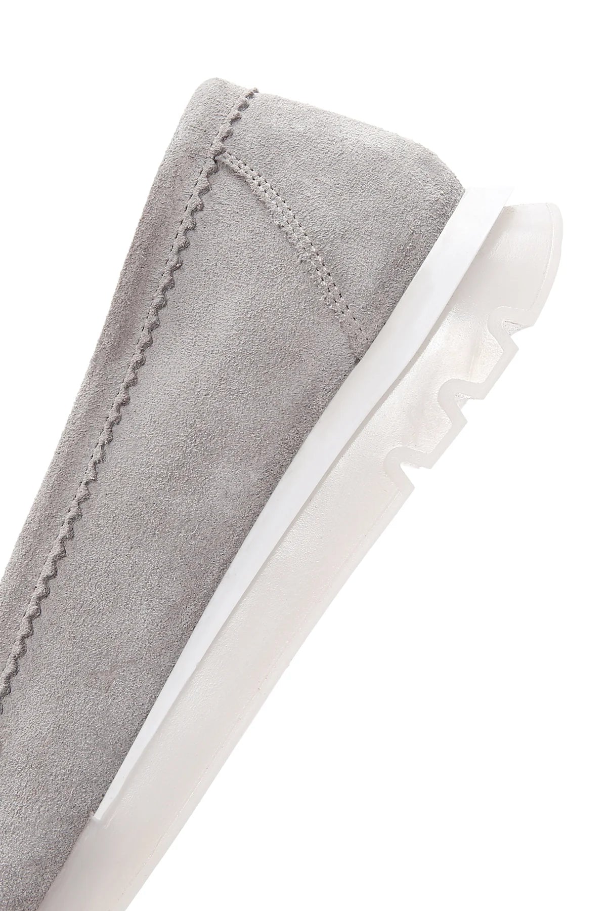 Kadın Vizon Tokalı Süet Deri Comfort Loafer