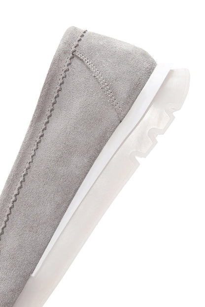 Kadın Vizon Tokalı Süet Deri Comfort Loafer