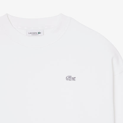 Kadın Oversize Fit Bisiklet Yaka Beyaz Sweatshirt