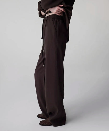 Kahverengi Elastik Bel Wide Leg Fit Pantolon Is1260003156074 | Ipekyol