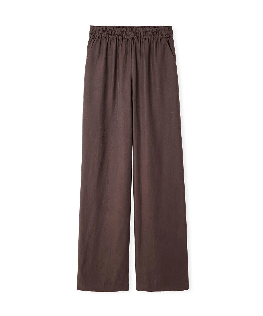 Kahverengi Elastik Bel Wide Leg Fit Pantolon Is1260003156074 | Ipekyol