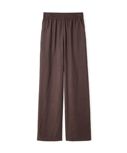 Kahverengi Elastik Bel Wide Leg Fit Pantolon Is1260003156074 | Ipekyol