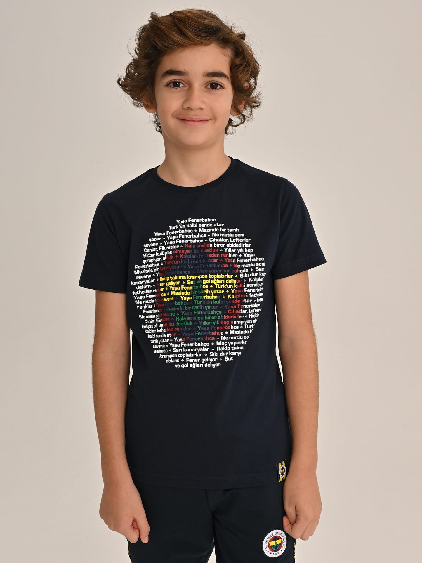Fenerbahçe Lacivert Tribün Marş Logo Çocuk Tshirt
