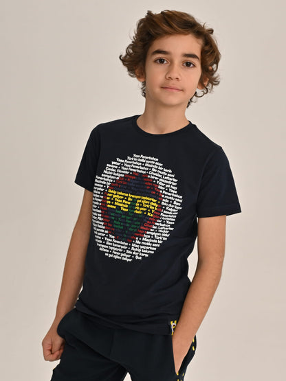 Fenerbahçe Lacivert Tribün Marş Logo Çocuk Tshirt