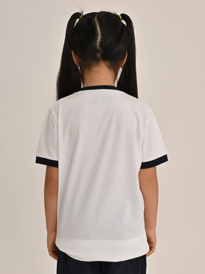 Fenerbahçe Beyaz Kolej Çelenk Logolu Çocuk Tshirt