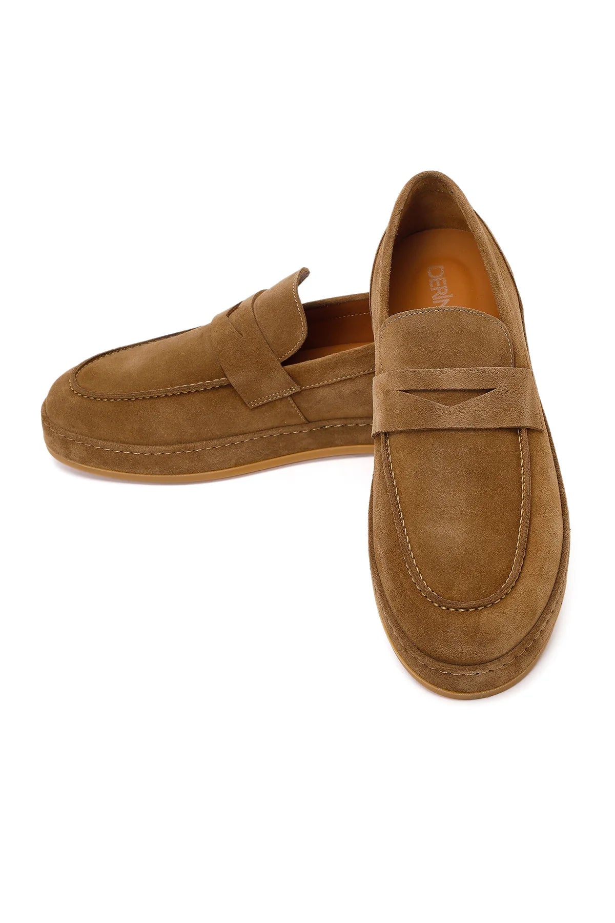 Erkek Taba Süet Deri Loafer