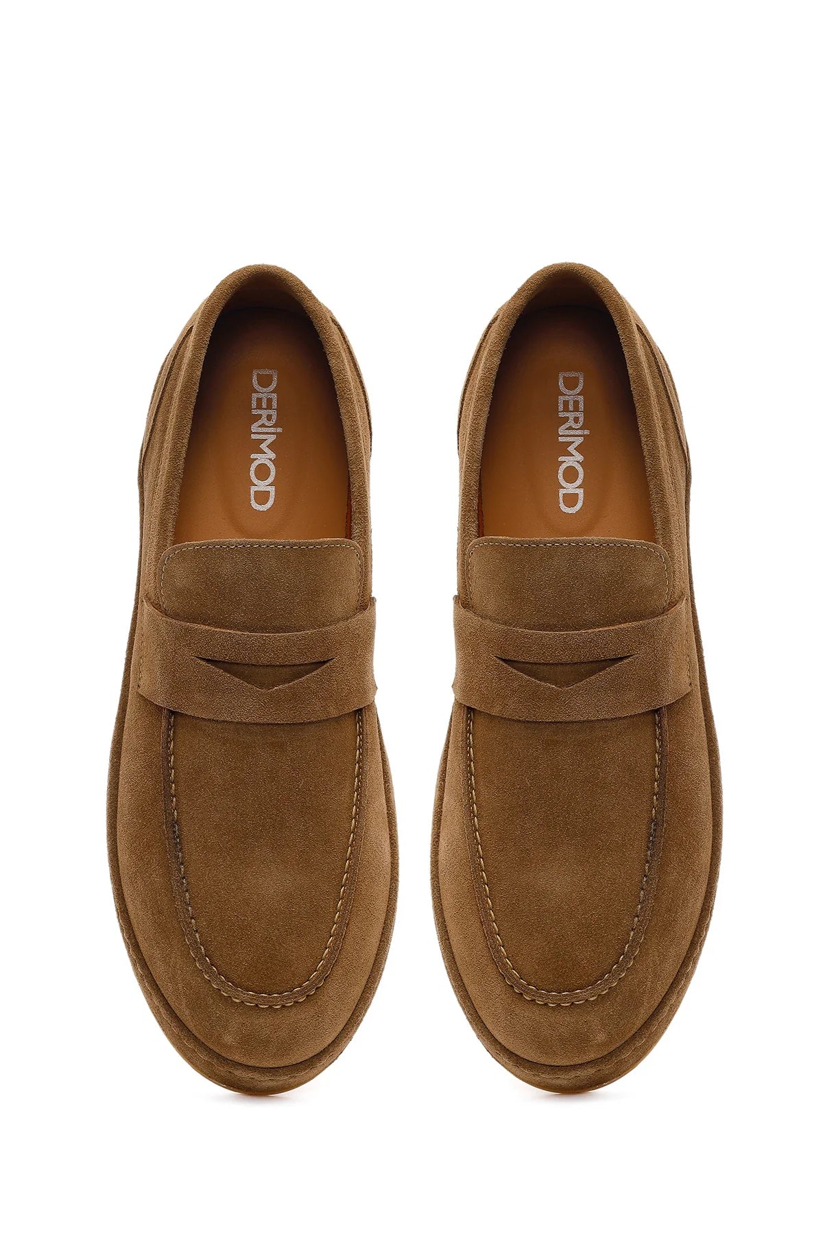 Erkek Taba Süet Deri Loafer