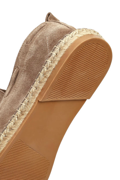 Erkek Vizon Süet Deri Espadril