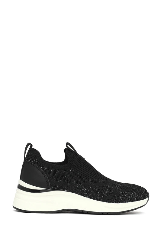 Derimod Zero Kadın Siyah Kalın Tabanlı Kumaş Sneaker