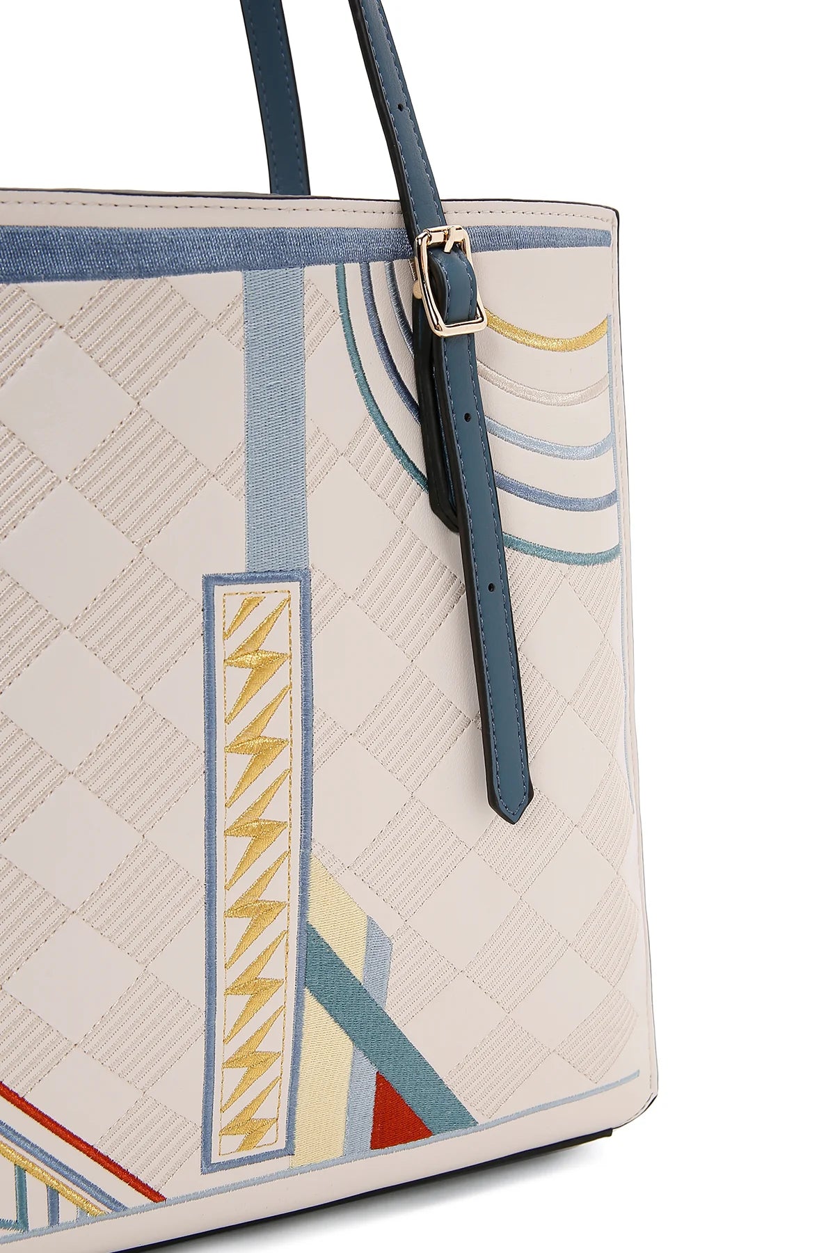 Kadın Çok Renkli Uzun Askılı Baskılı Omuz Çantası