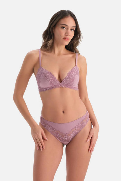 Gül Kurusu Dantelli Brazilian Külot