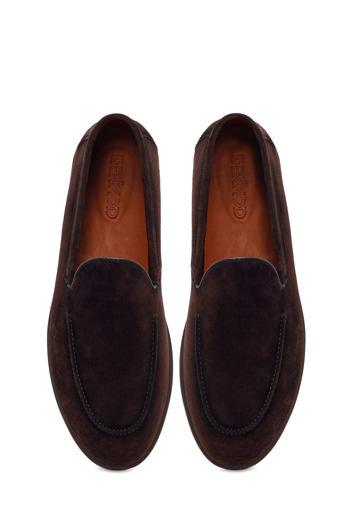 Erkek Kahverengi Süet Deri Casual Loafer