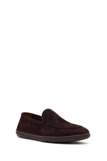 Erkek Kahverengi Süet Deri Casual Loafer