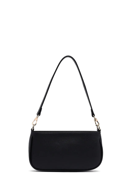 Kadın Siyah Uzun Askılı Hasır Omuz Çantası