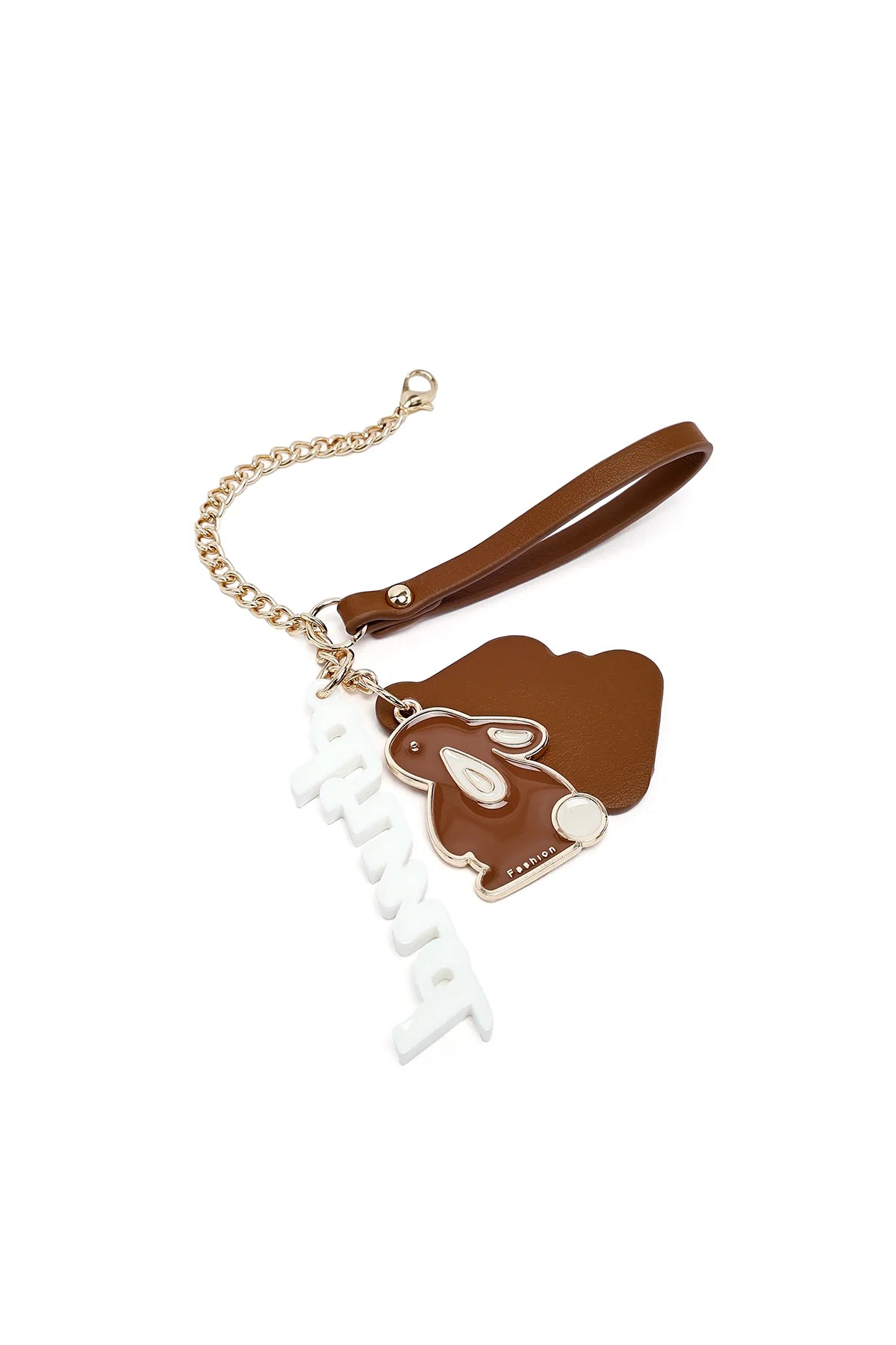 Kadın Krem Charmlı Omuz Çantası