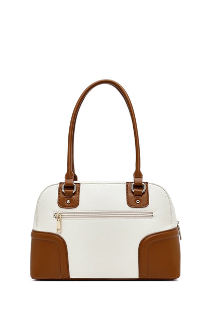 Kadın Krem Charmlı Omuz Çantası