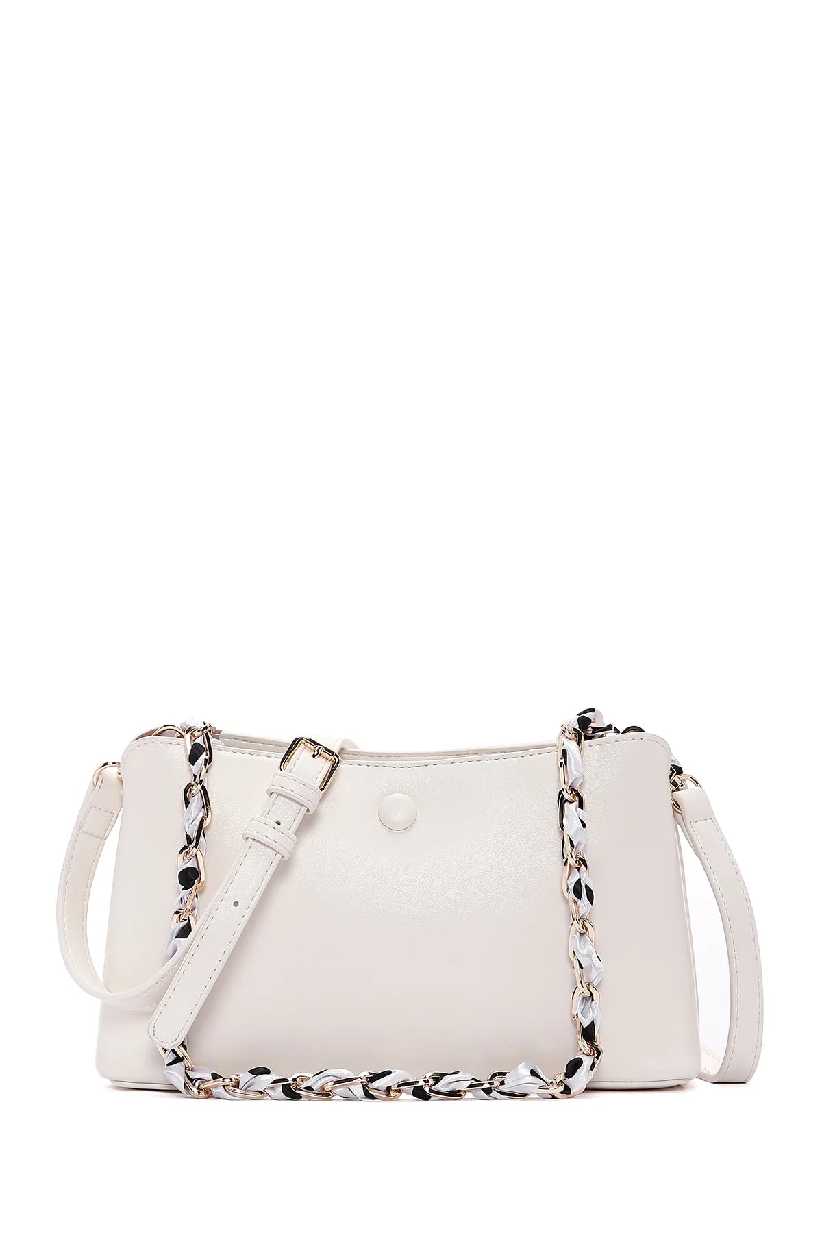 Kadın Beyaz Uzun Askılı Klasik Omuz Çantası