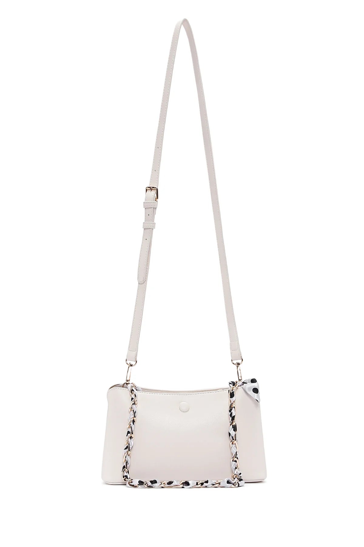 Kadın Beyaz Uzun Askılı Klasik Omuz Çantası