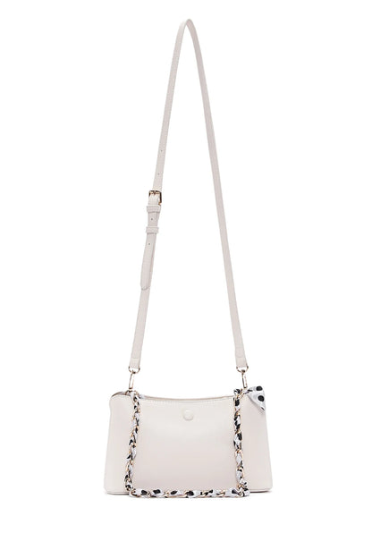 Kadın Beyaz Uzun Askılı Klasik Omuz Çantası
