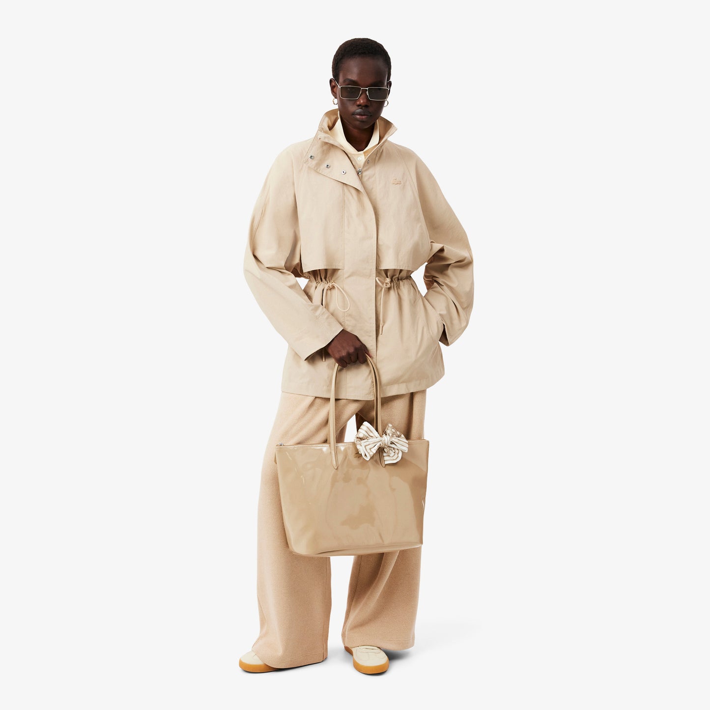 Large L.12.12 Kadın Bej Omuz Çantası