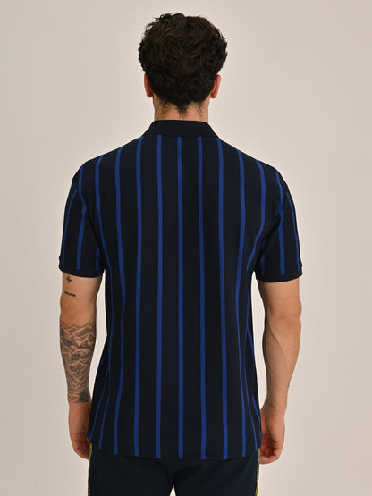 Fenerbahçe Lacivert Trend Çizgili Erkek Polo Tshirt