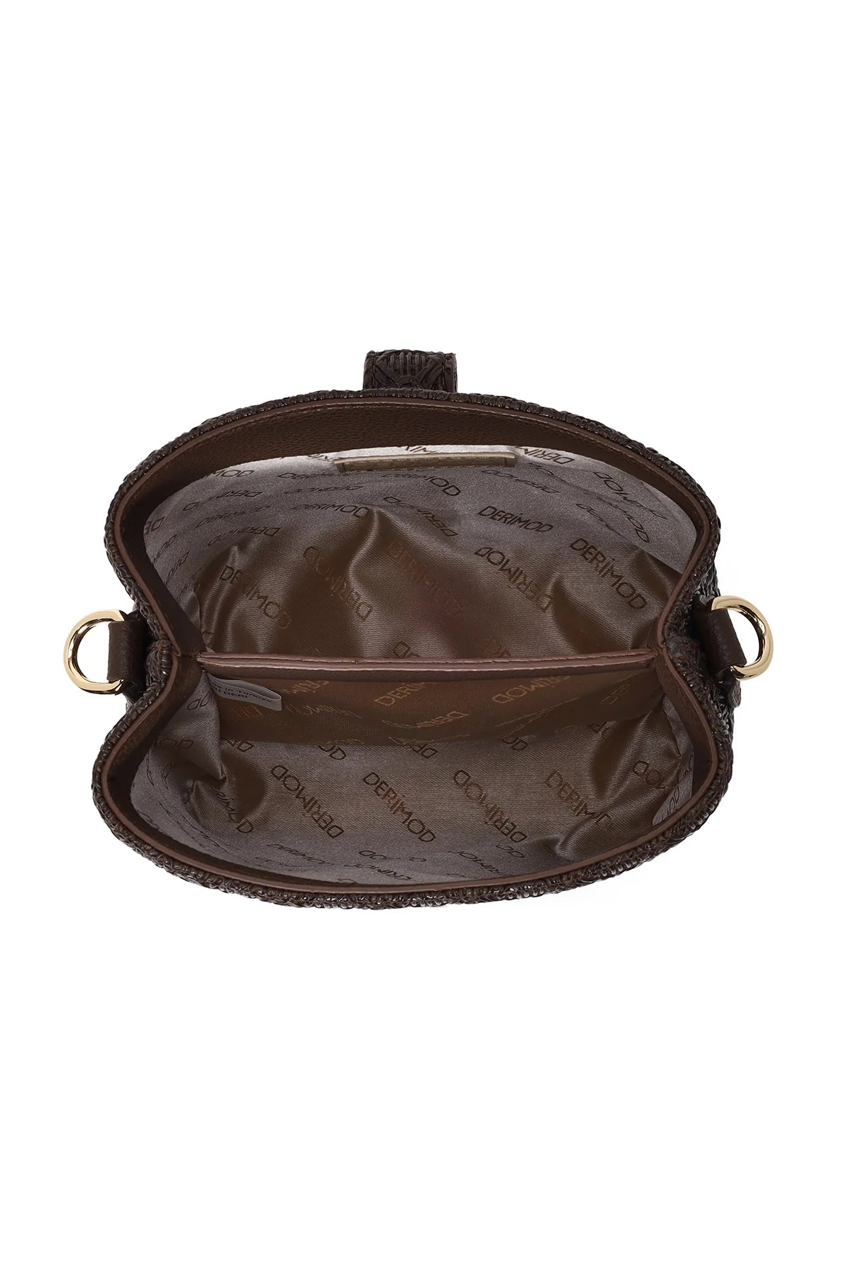 Kadın Kahverengi Uzun Askılı Baskılı Omuz Çantası