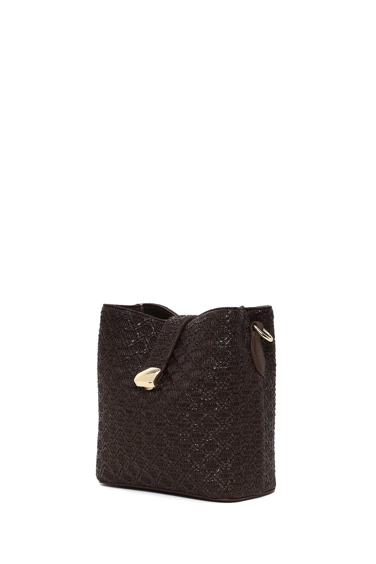 Kadın Kahverengi Uzun Askılı Baskılı Omuz Çantası