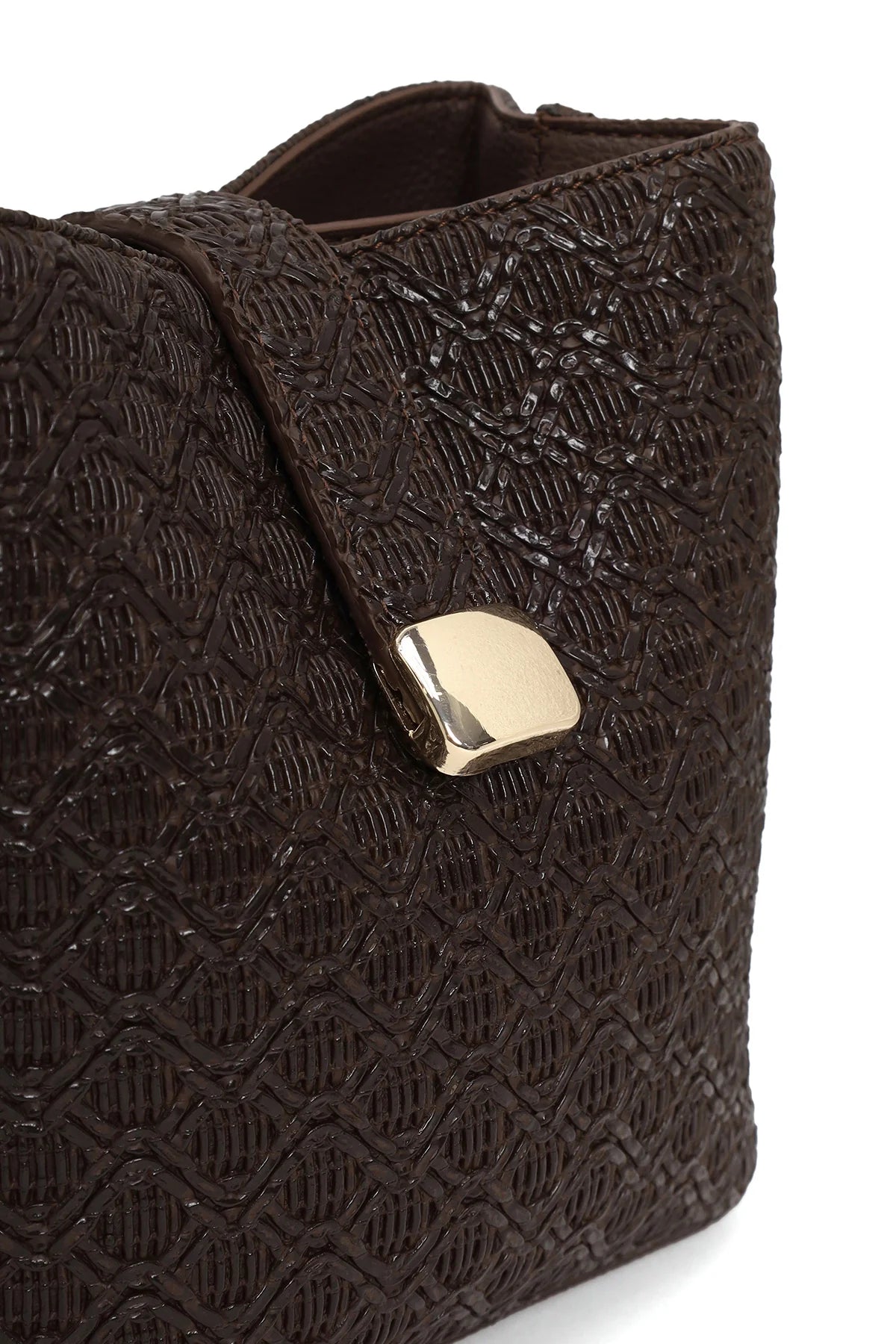 Kadın Kahverengi Uzun Askılı Baskılı Omuz Çantası