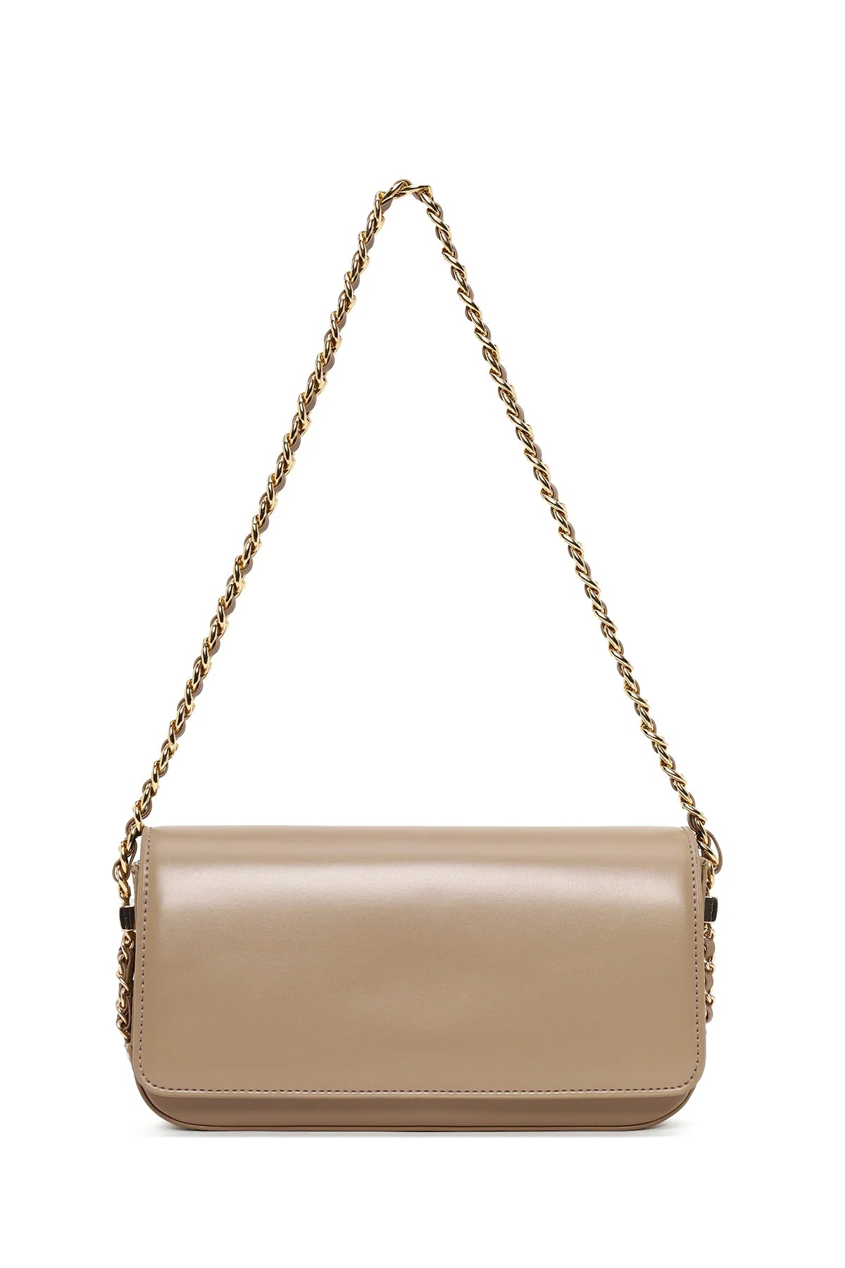 Kadın Koyu Bej Zincir Askılı Omuz Çantası