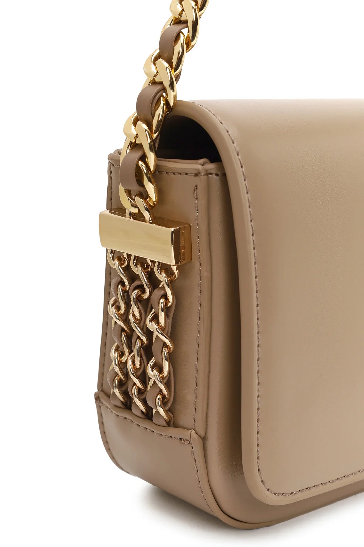 Kadın Koyu Bej Zincir Askılı Omuz Çantası