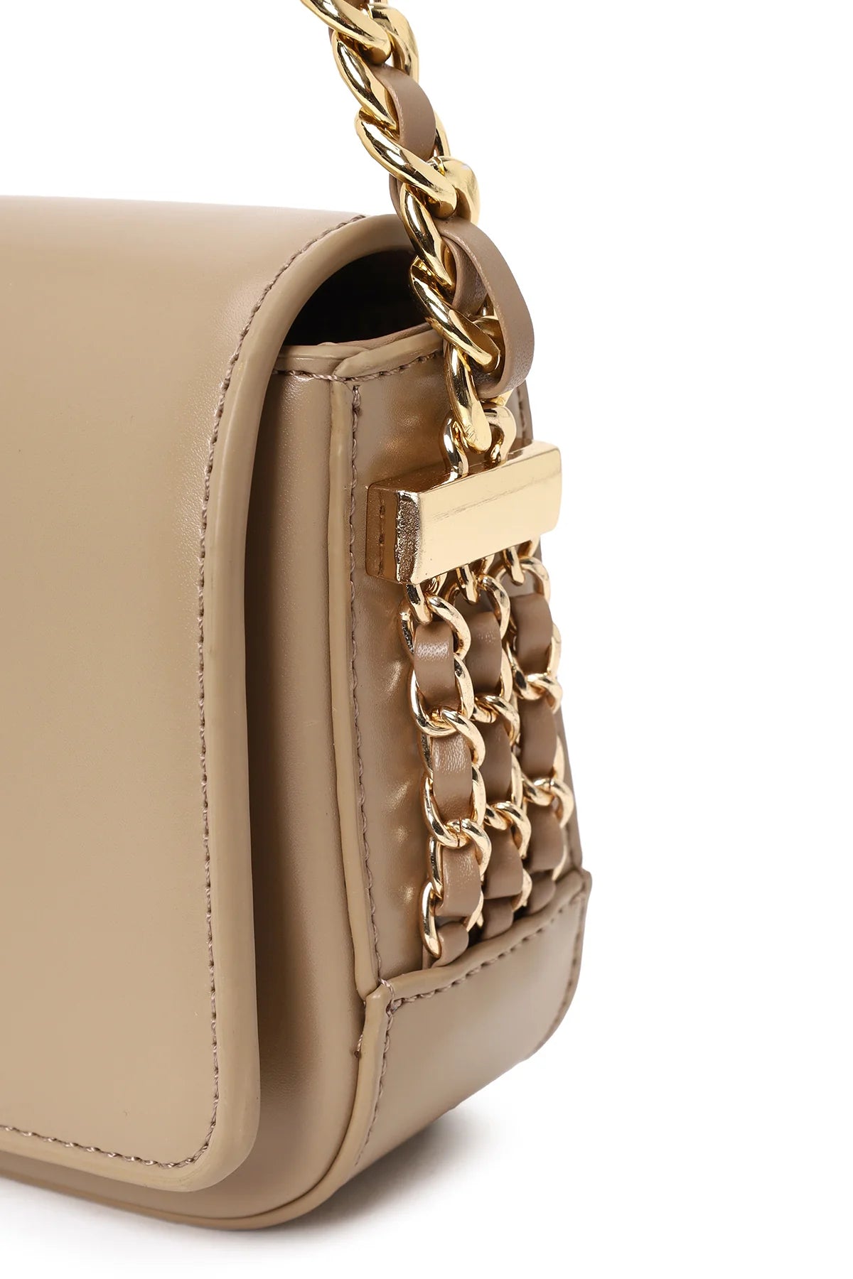 Kadın Koyu Bej Zincir Askılı Omuz Çantası