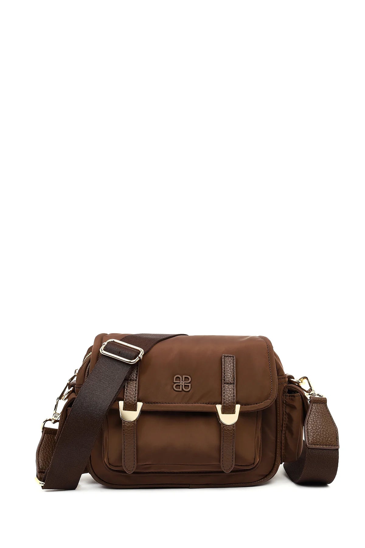 Kadın Kahverengi Kumaş Çapraz Çanta