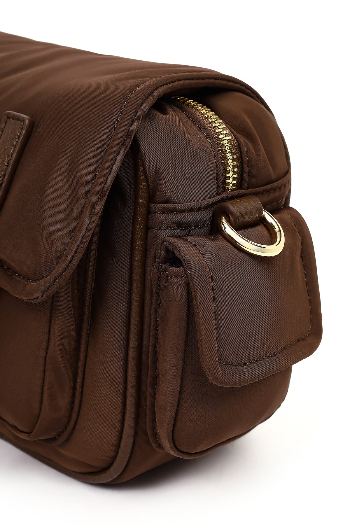 Kadın Kahverengi Kumaş Çapraz Çanta