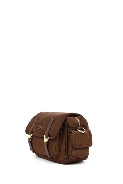 Kadın Kahverengi Kumaş Çapraz Çanta