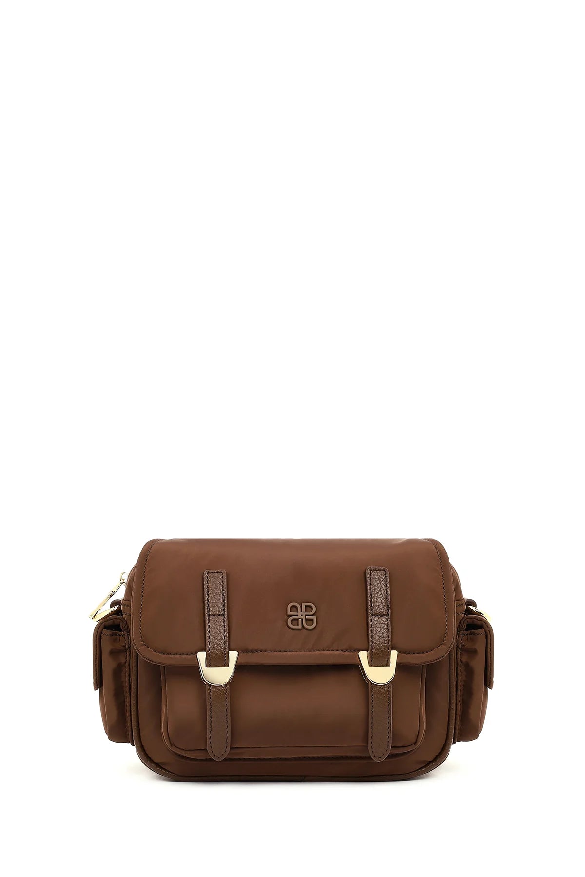 Kadın Kahverengi Kumaş Çapraz Çanta