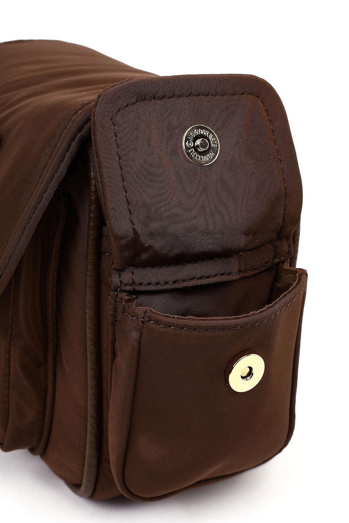 Kadın Kahverengi Kumaş Çapraz Çanta