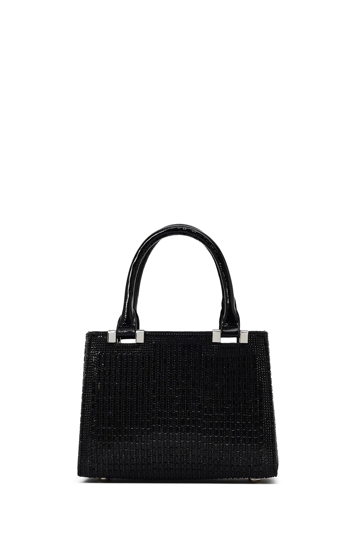 Kadın Siyah Uzun Zincir Askılı Taşlı Mini Abiye Çanta