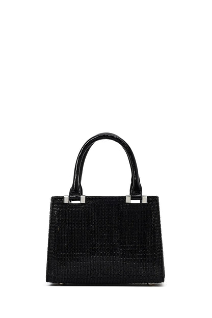 Kadın Siyah Uzun Zincir Askılı Taşlı Mini Abiye Çanta