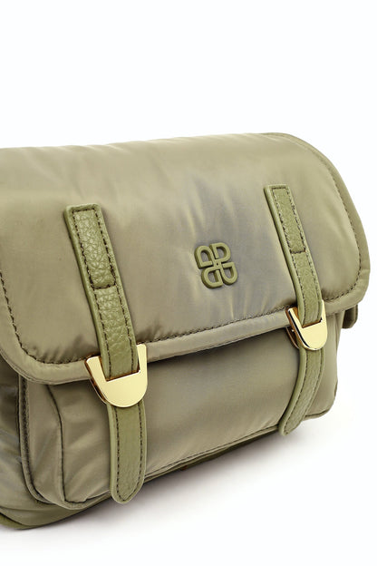 Kadın Yeşil Kumaş Çapraz Çanta