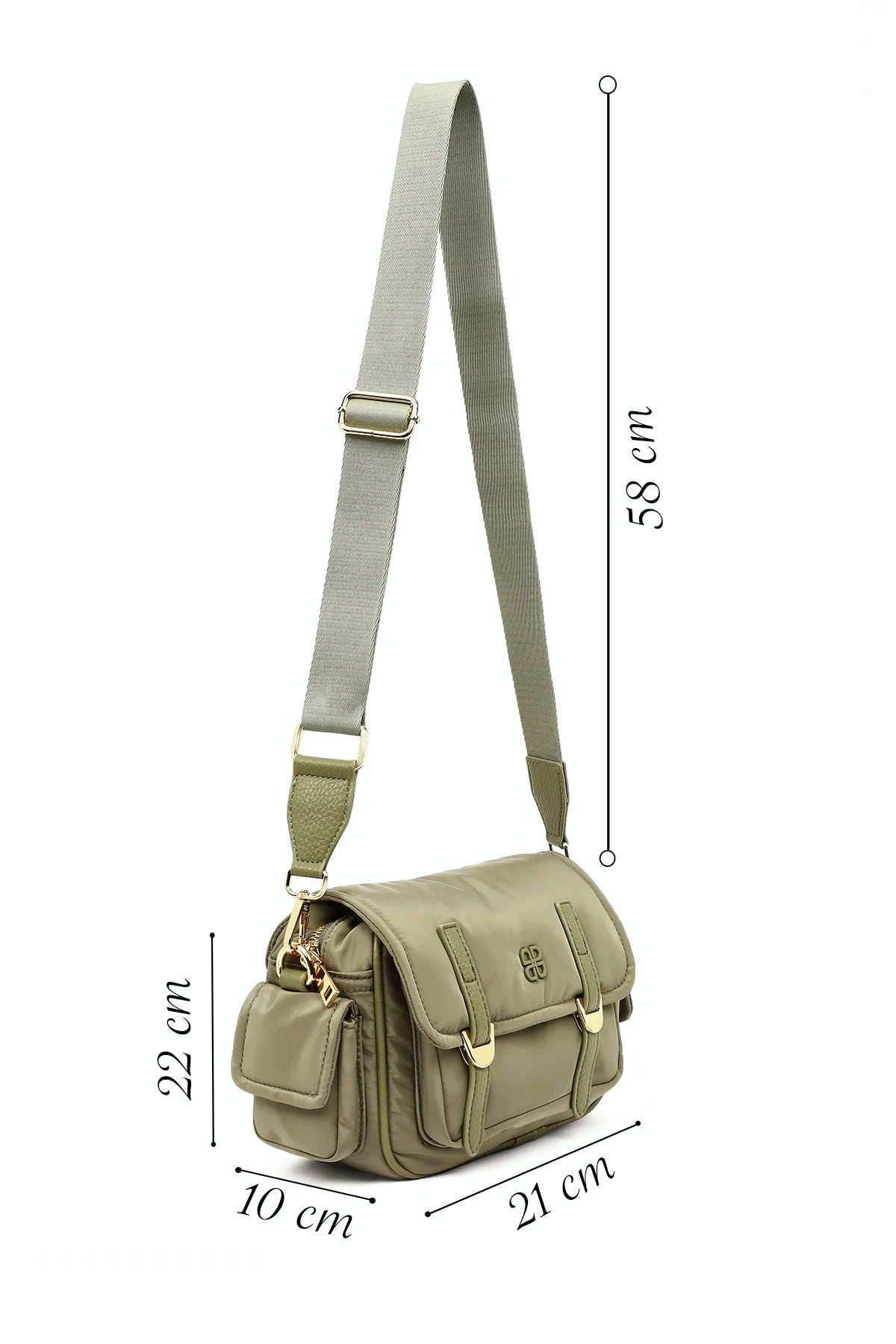 Kadın Yeşil Kumaş Çapraz Çanta