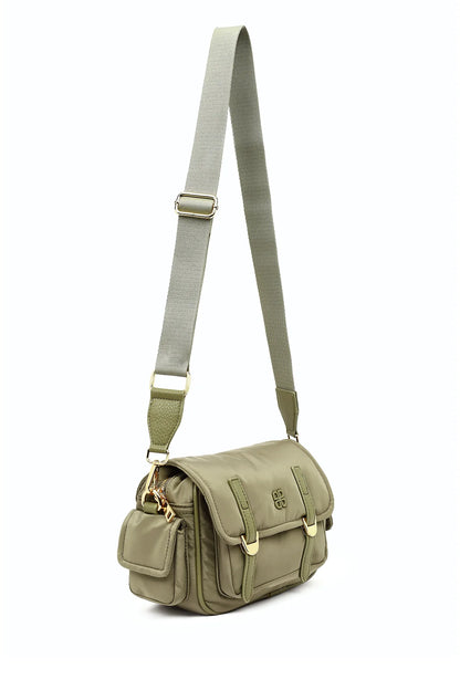 Kadın Yeşil Kumaş Çapraz Çanta