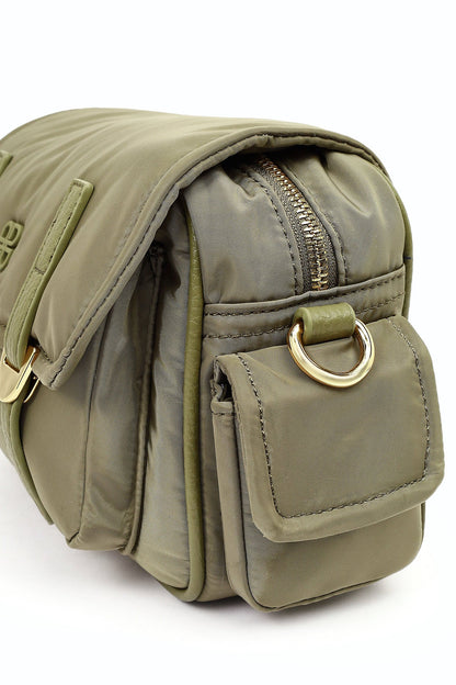 Kadın Yeşil Kumaş Çapraz Çanta