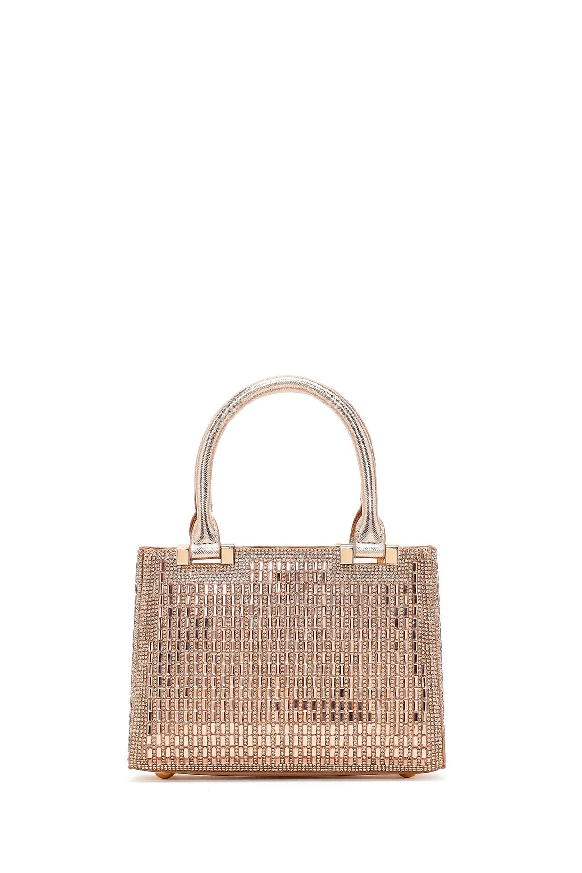 Kadın Bej Uzun Zincir Askılı Taşlı Mini Abiye Çanta