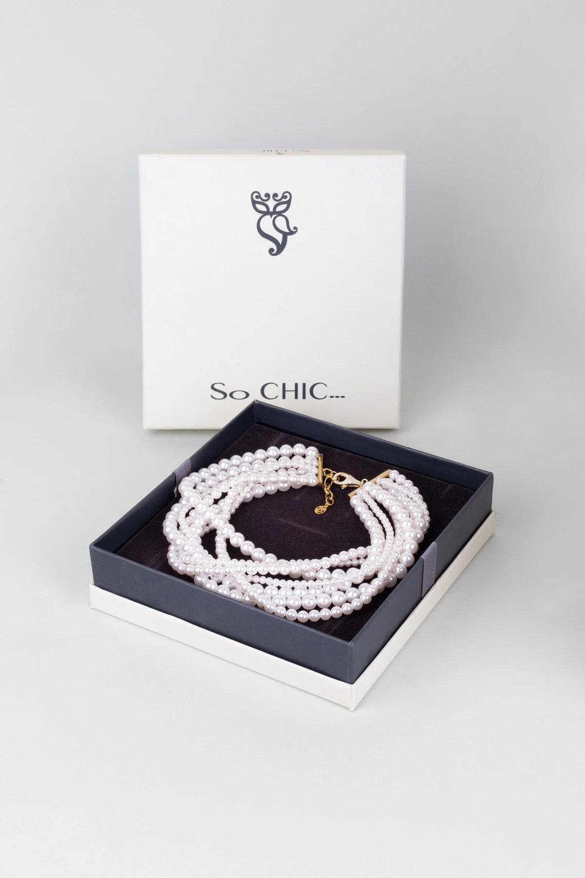 Clara 18 Ayar Sarı Altın Kaplama 39 Cm Gümüş Choker Inci Kolye 1180446244