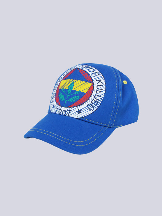 Fenerbahçe Saks Mavi Brush Logolu Çocuk Şapka