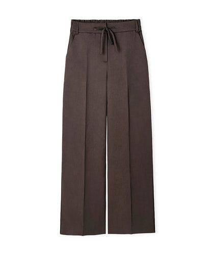 Kahverengi Belden Bağlamalı Wide Leg Pantolon Is1260003099074 | Ipekyol