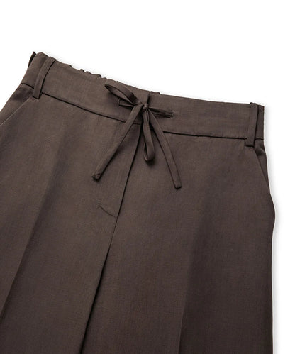 Kahverengi Belden Bağlamalı Wide Leg Pantolon Is1260003099074 | Ipekyol