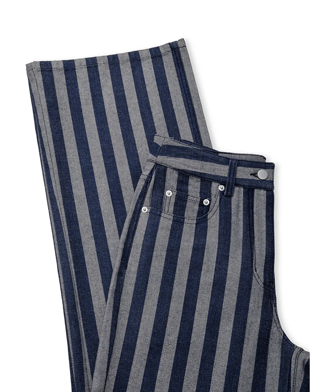 Mavi Çizgili Denim Pantolon Is1260018002629 | Ipekyol