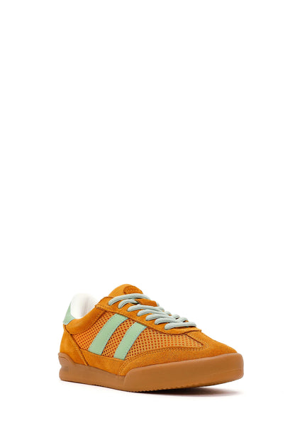 Kadın Turuncu Bağcıklı Deri Sneaker