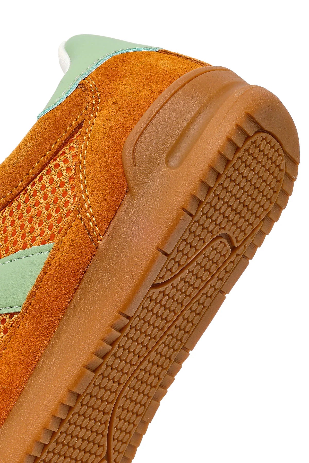Kadın Turuncu Bağcıklı Deri Sneaker